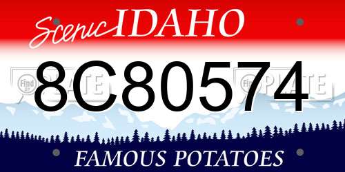 8C80574 Idaho License Plate
