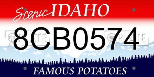 8CB0574 Idaho License Plate
