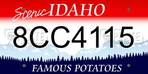 8CC4115 Idaho License Plate