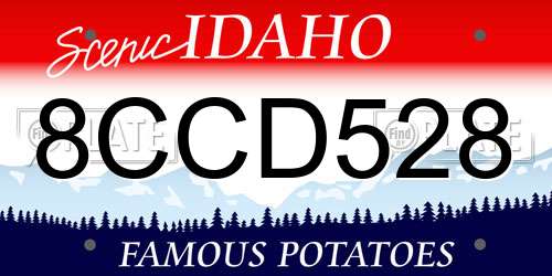 8CCD528 Idaho License Plate