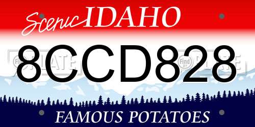 8CCD828 Idaho License Plate