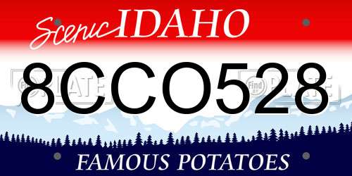 8CCO528 Idaho License Plate