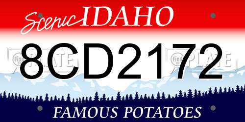 8CD2172 Idaho License Plate