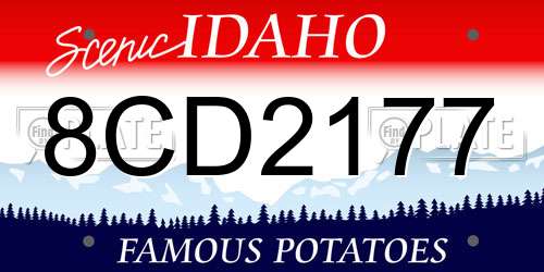8CD2177 Idaho License Plate