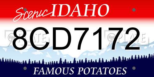 8CD7172 Idaho License Plate