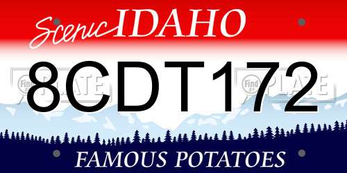 8CDT172 Idaho License Plate