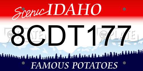 8CDT177 Idaho License Plate