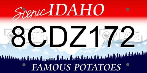8CDZ172 Idaho License Plate