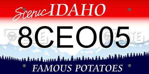 8CEO05 Idaho License Plate