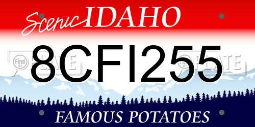 8CFI255 Idaho License Plate