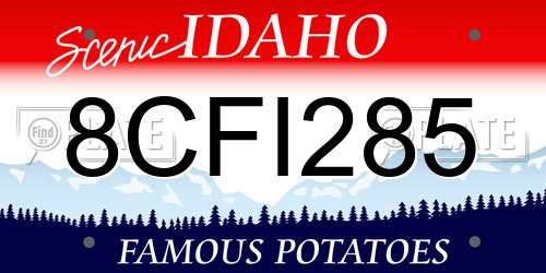 8CFI285 Idaho License Plate