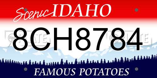 8CH8784 Idaho License Plate