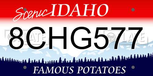 8CHG577 Idaho License Plate