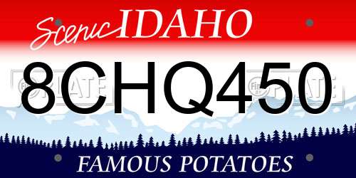 8CHQ450 Idaho License Plate