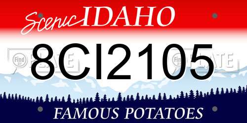 8CI2105 Idaho License Plate