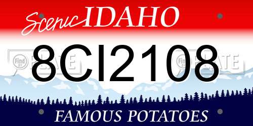 8CI2108 Idaho License Plate