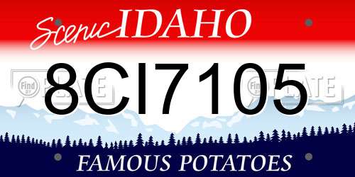 8CI7105 Idaho License Plate
