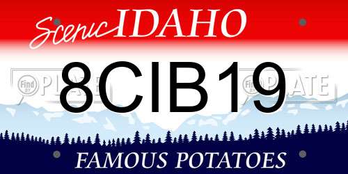 8CIB19 Idaho License Plate