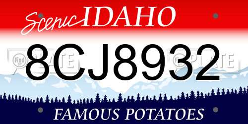 8CJ8932 Idaho License Plate