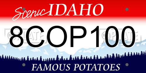 8COP100 Idaho License Plate