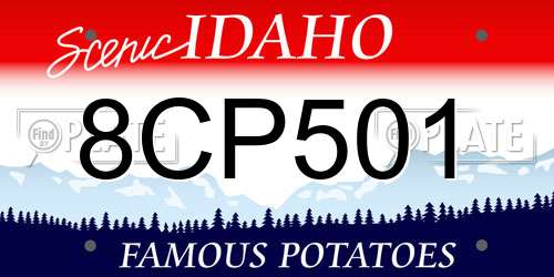 8CP501 Idaho License Plate