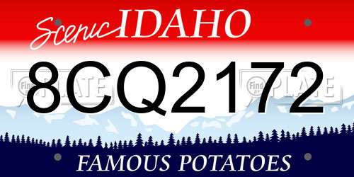 8CQ2172 Idaho License Plate
