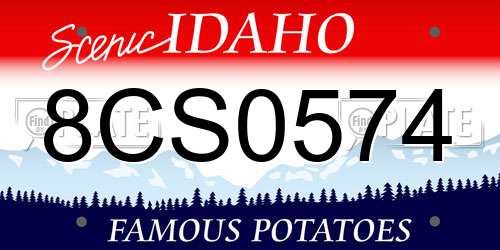 8CS0574 Idaho License Plate