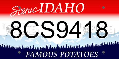 8CS9418 Idaho License Plate