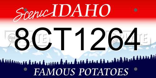 8CT1264 Idaho License Plate