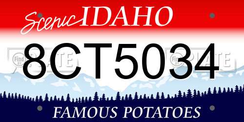 8CT5034 Idaho License Plate