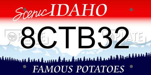 8CTB32 Idaho License Plate