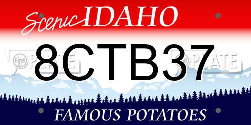 8CTB37 Idaho License Plate