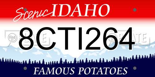8CTI264 Idaho License Plate