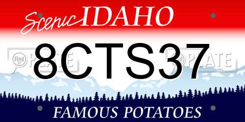 8CTS37 Idaho License Plate