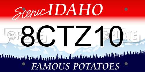 8CTZ10 Idaho License Plate