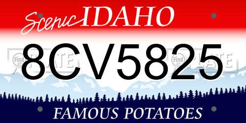 8CV5825 Idaho License Plate