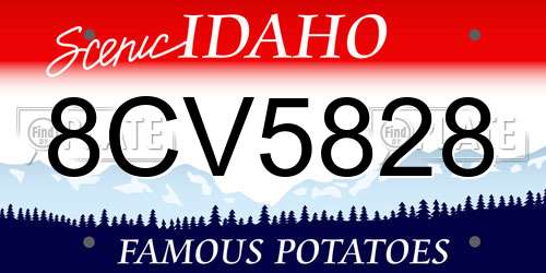 8CV5828 Idaho License Plate