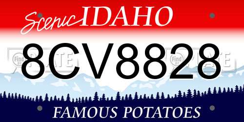 8CV8828 Idaho License Plate