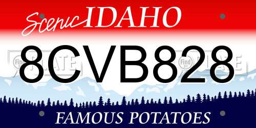 8CVB828 Idaho License Plate