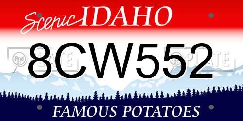8CW552 Idaho License Plate