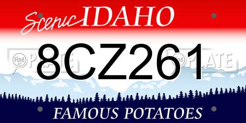 8CZ261 Idaho License Plate