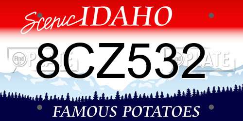 8CZ532 Idaho License Plate
