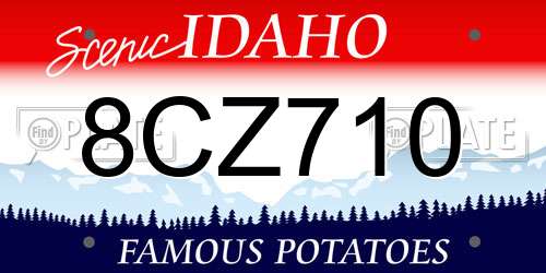 8CZ710 Idaho License Plate
