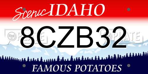 8CZB32 Idaho License Plate
