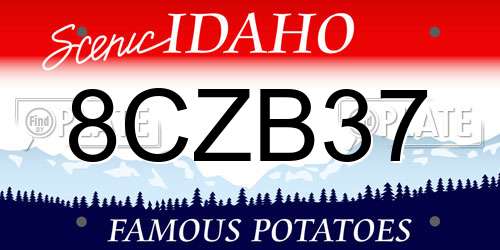 8CZB37 Idaho License Plate