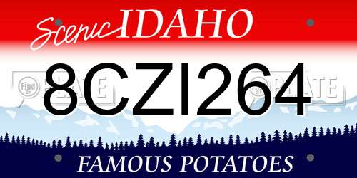 8CZI264 Idaho License Plate