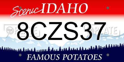 8CZS37 Idaho License Plate