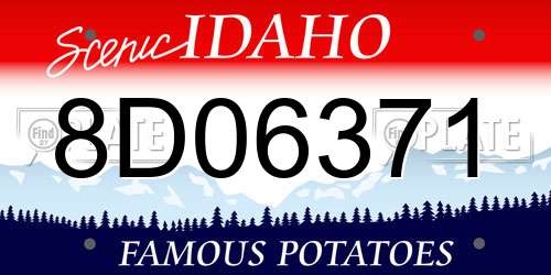 8D06371 Idaho License Plate