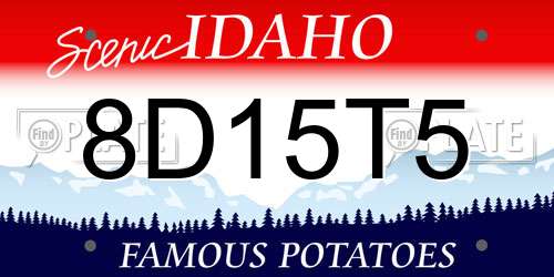 8D15T5 Idaho License Plate