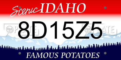 8D15Z5 Idaho License Plate